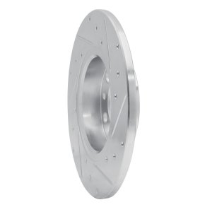 Alfa Romeo Tonale Brake Rotor (1) - Rear Left - R1 Concepts - Drilled & Slotted - Silver - `15-`25